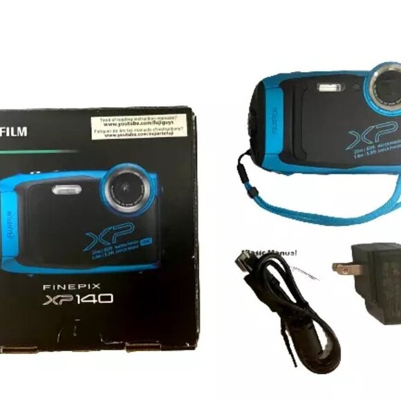 Fujifilm Other - FujiFilm FinePix XP140 Digital Camera Waterproof Sky Blue Complete Bundle